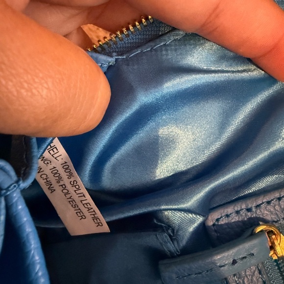 Joy & Iman Blue and Tan Handbag - Picture 13 of 16